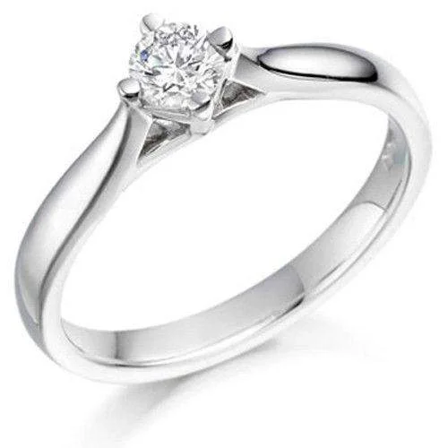 0.20ct Round Diamond Engagement Ring - Various Metals Available - EN68R20