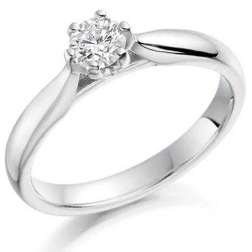 0.25ct Round Diamond Engagement Ring - Various Metals Available - EN69R25