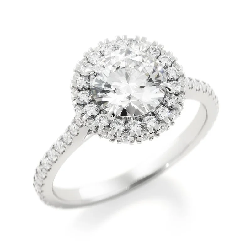 Sonce decorative Natural Round  Diamond Engagement Ring