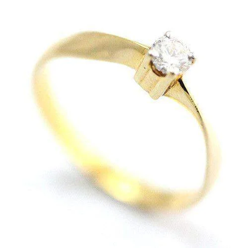 18ct Yellow Gold Certificated DIF Diamond Engagement Ring - 0.15ct - 0.25ct