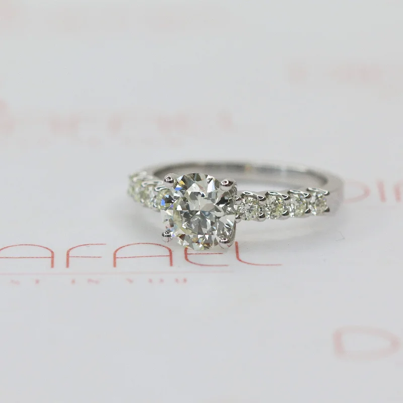 Nur Accent Diamonds Natural Round  Diamond Engagement Ring