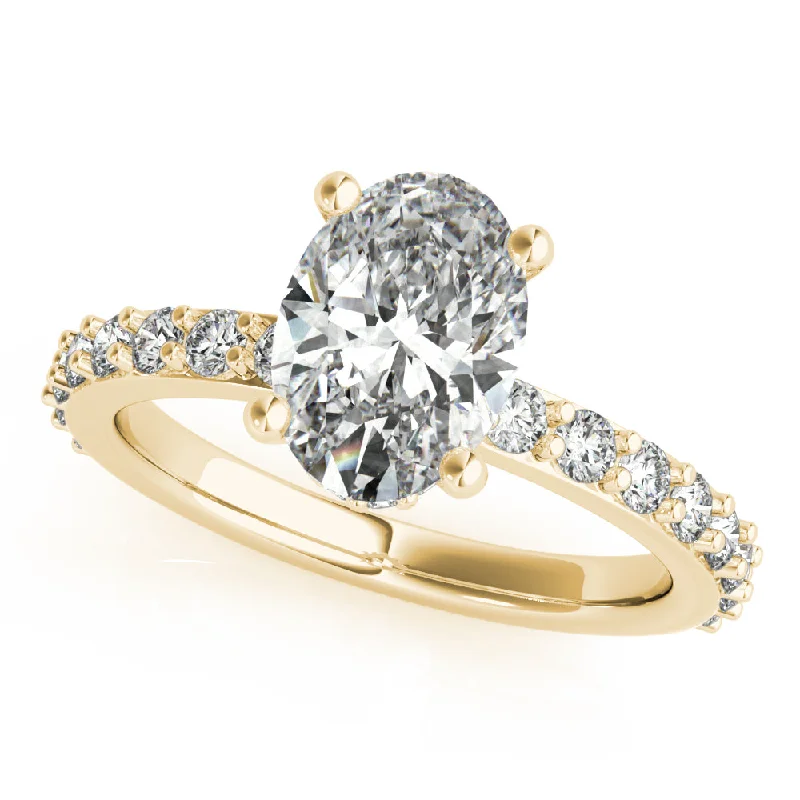 Allegra Oval Diamond Bridge Engagement Ring Setting