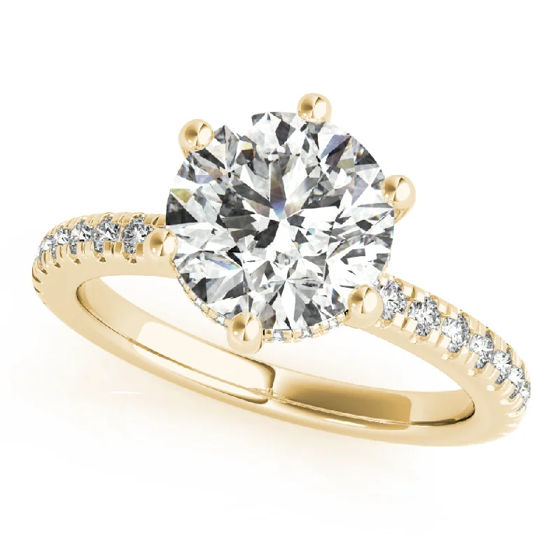 Alyssa 6-Prong Round Diamond Engagement Ring Setting