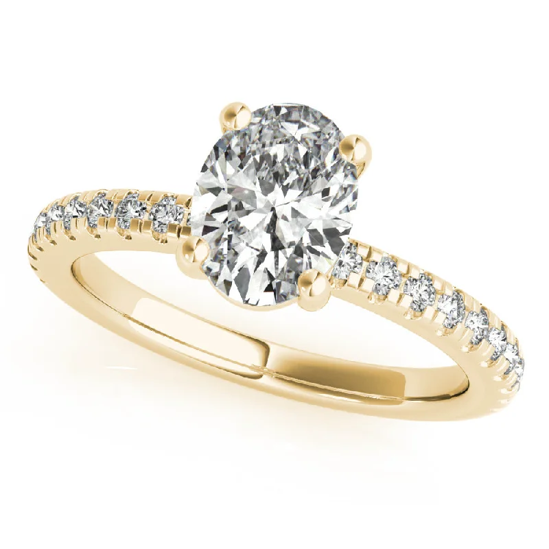 Alyssa Oval Diamond Engagement Ring Setting (without Hidden Halo)