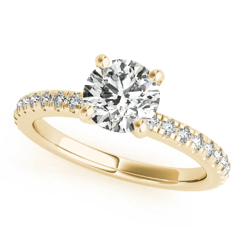 Alyssa V-Prong Round Diamond Engagement Ring Setting