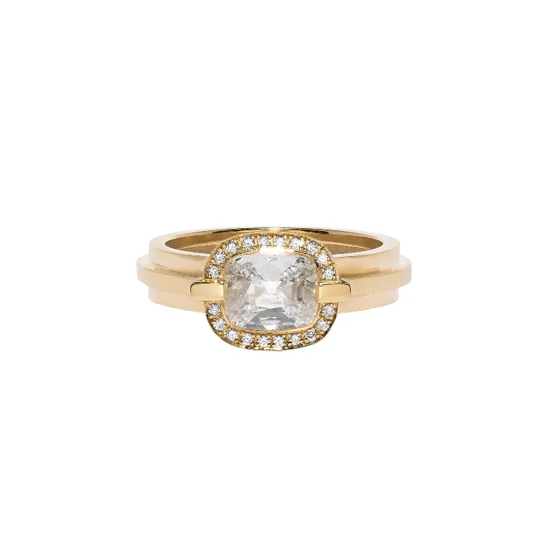 Diamond Staircase Floating Ring