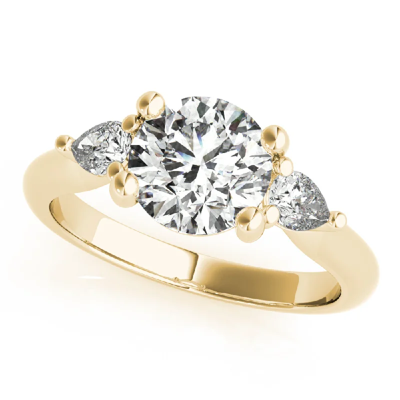 Charlotte Round Diamond and Petite Pear Engagement Ring Setting