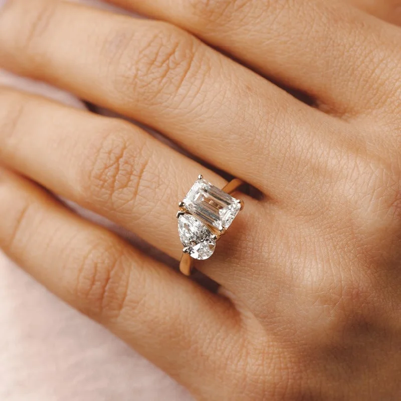 Elodie Toi et Moi (Right Feature) Diamond Engagement Ring Setting