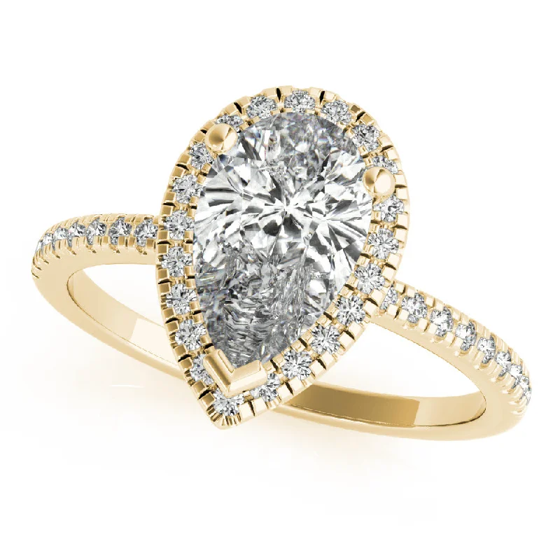 Evianna Pear Diamond Engagement Ring Setting