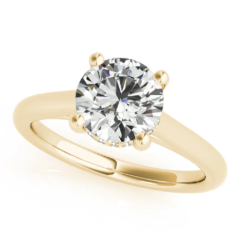 Hannah Round Solitaire with Hidden Halo Engagement Ring Setting