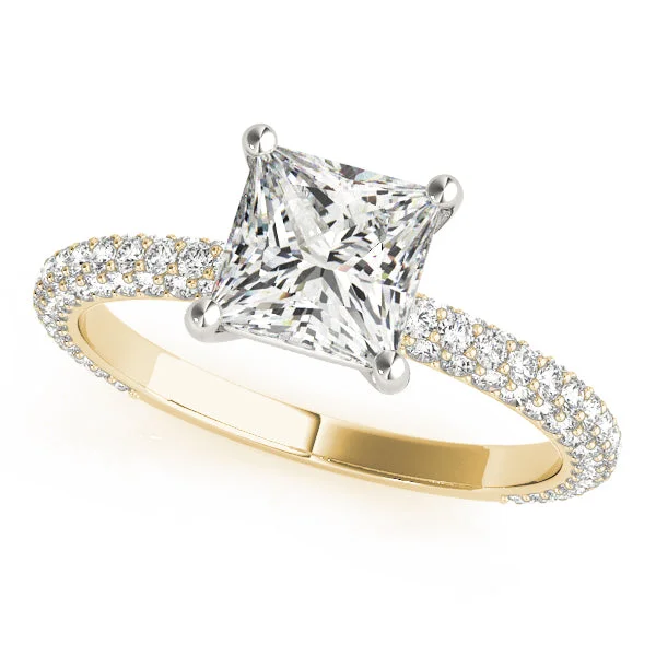 Juliet Square Princess Cut Diamond Engagement Ring Setting