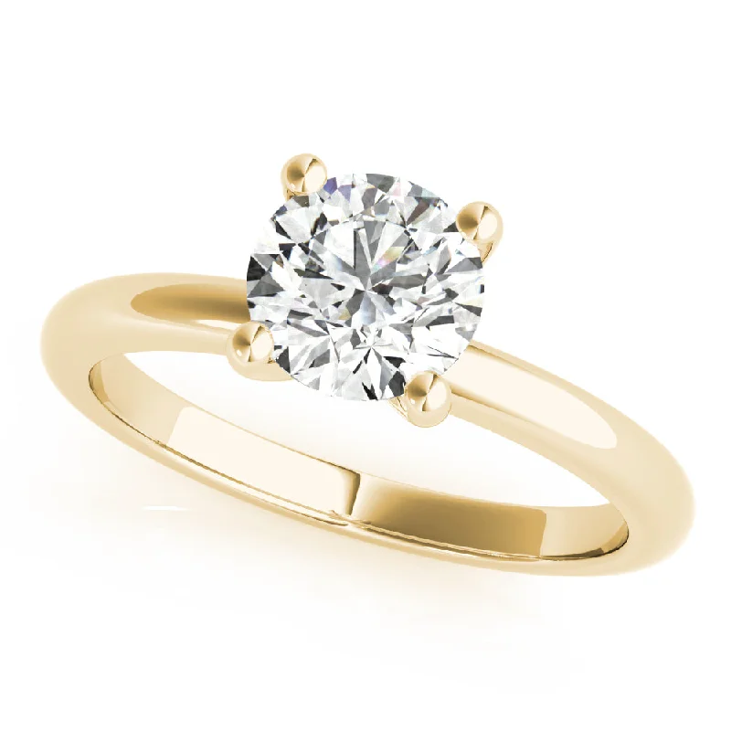 Lara V-Prong Round Diamond Engagement Ring Setting