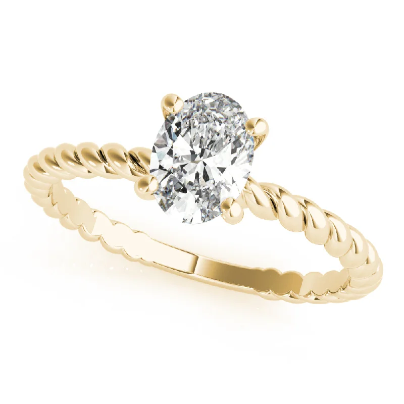 Megan Oval Twist Engagement Ring Setting