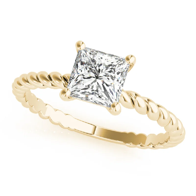 Megan Princess Cut Square Twist Engagement Ring Setting