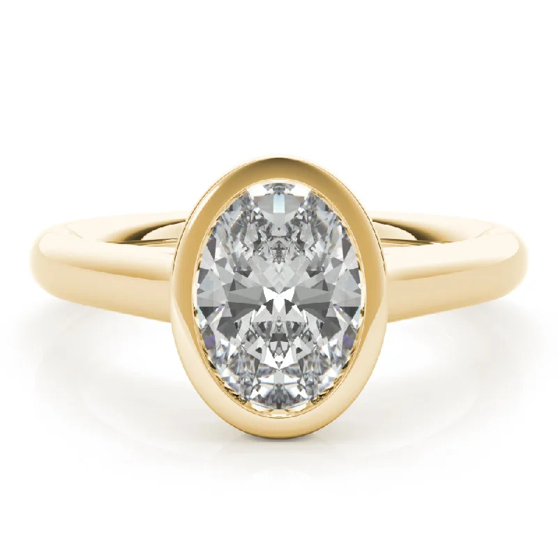 Oval Hannah Bezel Engagement Ring Setting