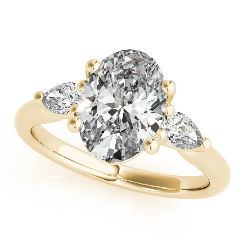 Rebecca Oval Diamond and Long Pear Engagement Ring Setting