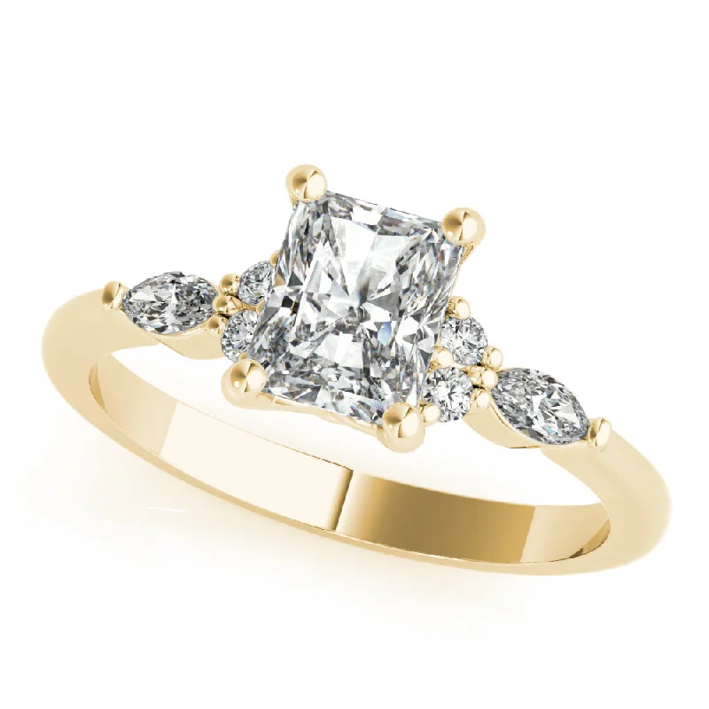 Willow Radiant Diamond Engagement Ring Setting