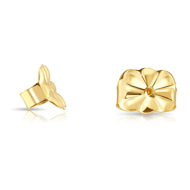 14k Gold Fancy Push Backings, Larger and Comfortable Additional Full Pair Replacement