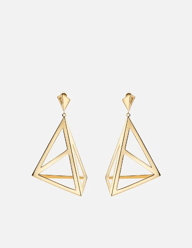 Apex Earrings, Gold