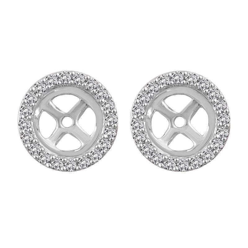 Classic Round Diamond Stud Jackets 1/4ct