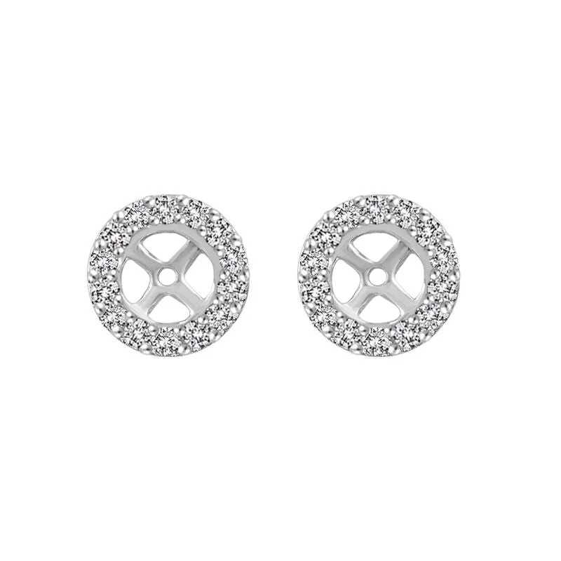 Classic Round Diamond Stud Jackets 1/6ct