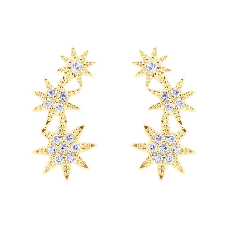 Cosmic Climber Diamond Earrings