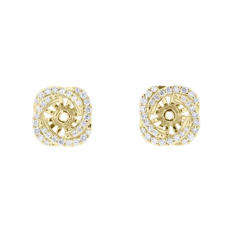 Divine Swirl Diamond Stud Jackets 3/8ct