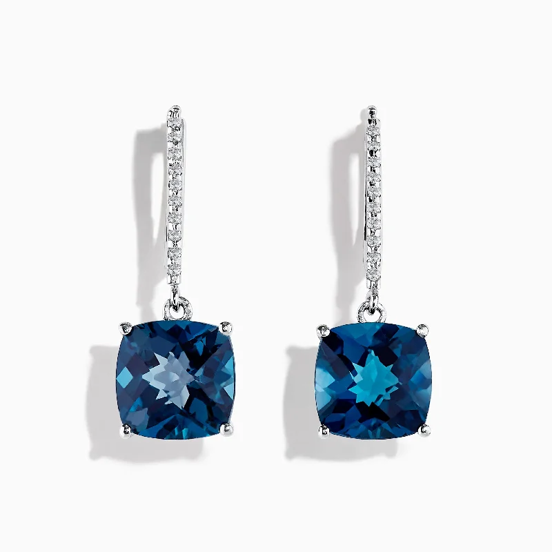 Ocean Bleu 14K Gold London Blue Topaz & Diamond Earrings, 10.84 TCW