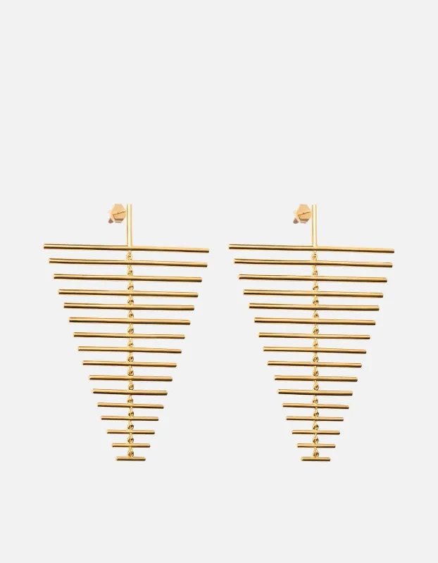 Falcon Earrings, Gold Vermeil