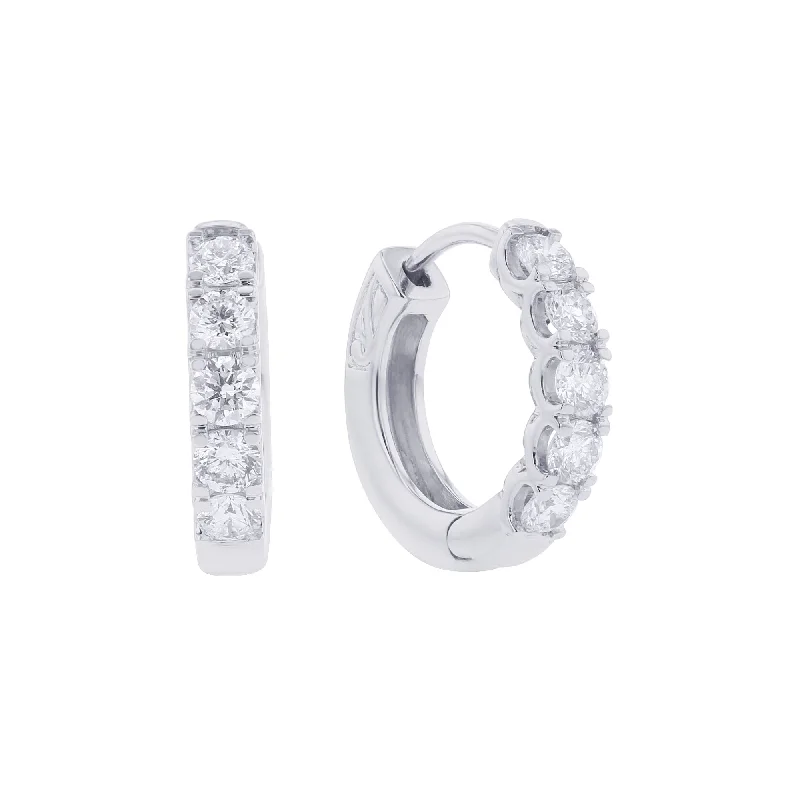 Gracie Diamond Hoop Earrings 1ct