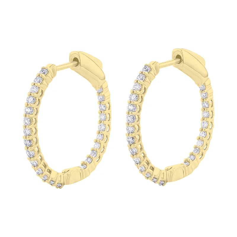 Harmonious Huggie Diamond Hoop Earrings 1CT