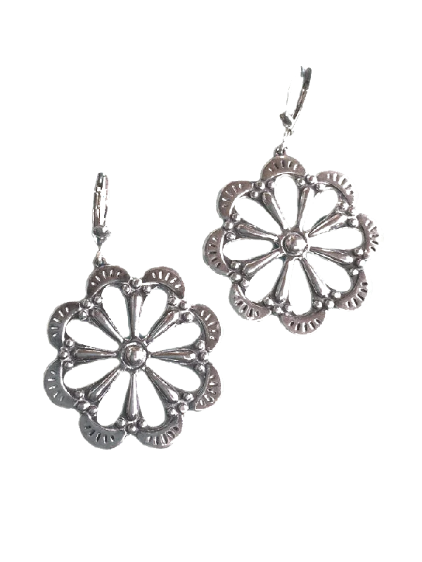 Lacy Circles Sterling Earrings