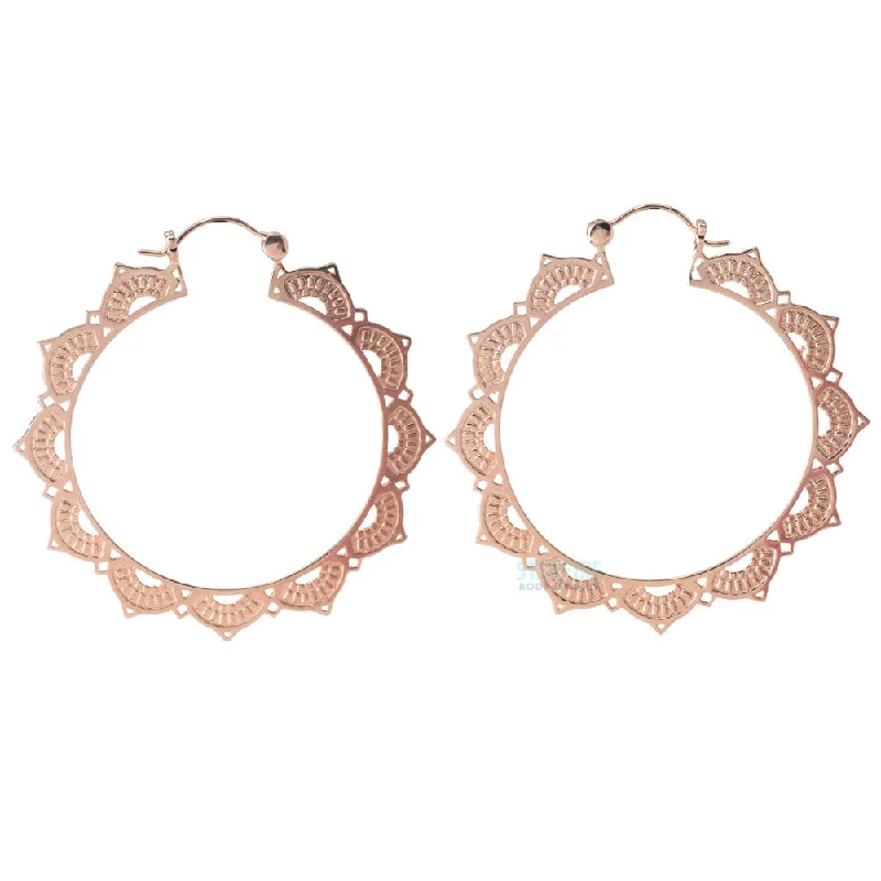 Lotus Hoop Earrings