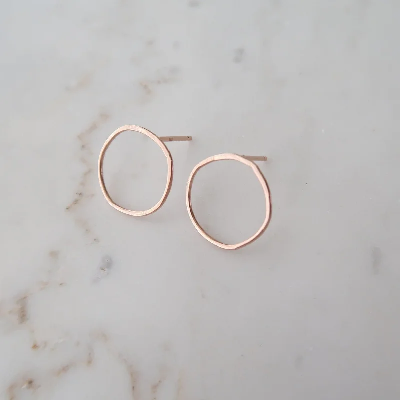 Medium Hoop Studs Rose Gold