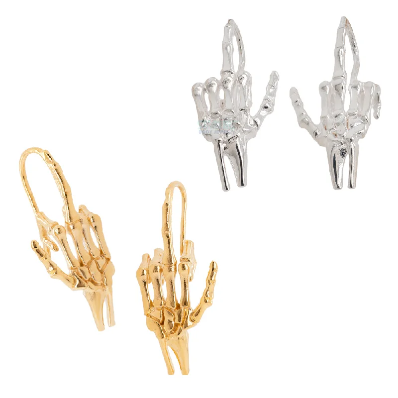 Middle Finger Earrings (Cast Shapes)