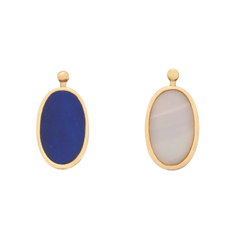 Oval Lozenge with Lapis and Mother of Pearl