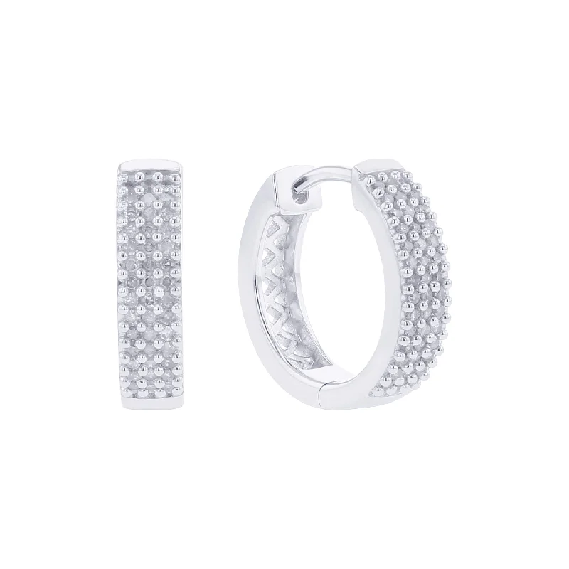 Pave Love Diamond Hoop Earrings