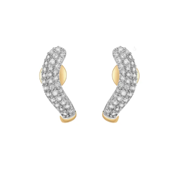 Pave Swirl Studs