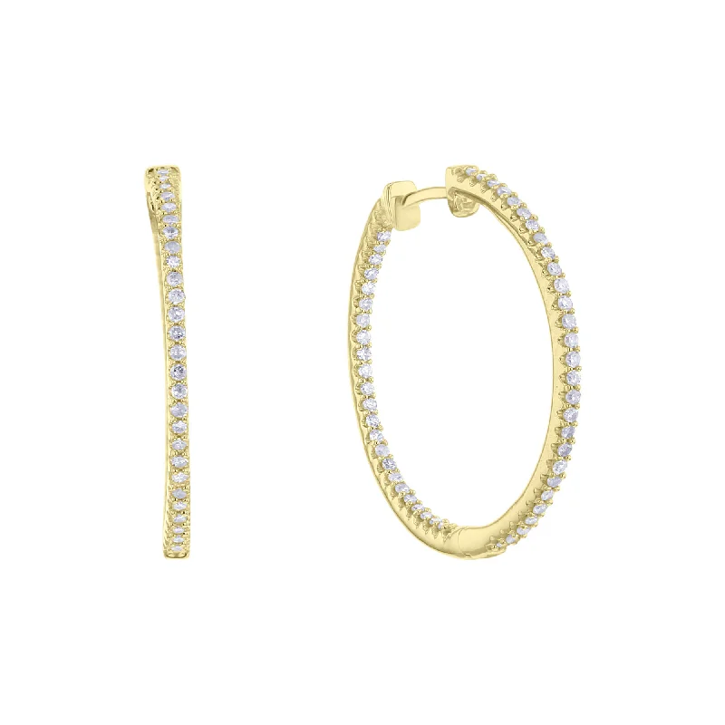 Siri Diamond Hoop Earrings 1/2 ctw