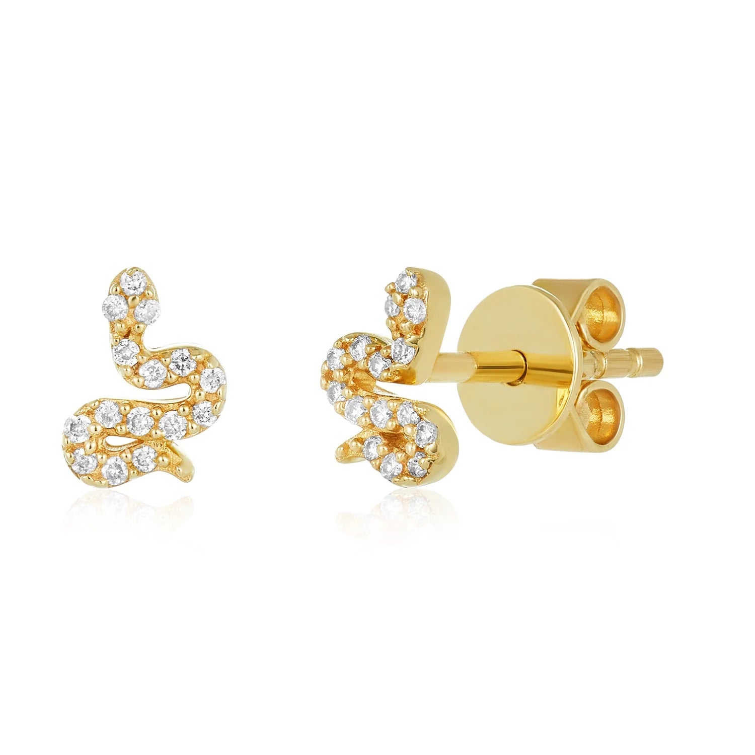 Snake Diamond Studs