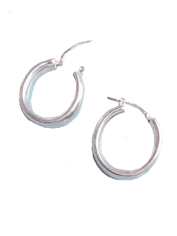 Smooth Shiny Full Curved Sterling Earrings