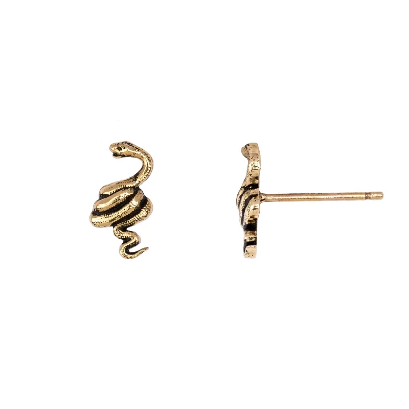 Snake 14K Gold Stud