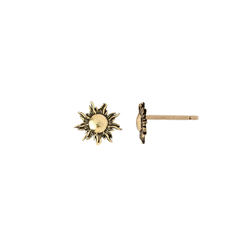 Sun 14K Gold Symbol Stud