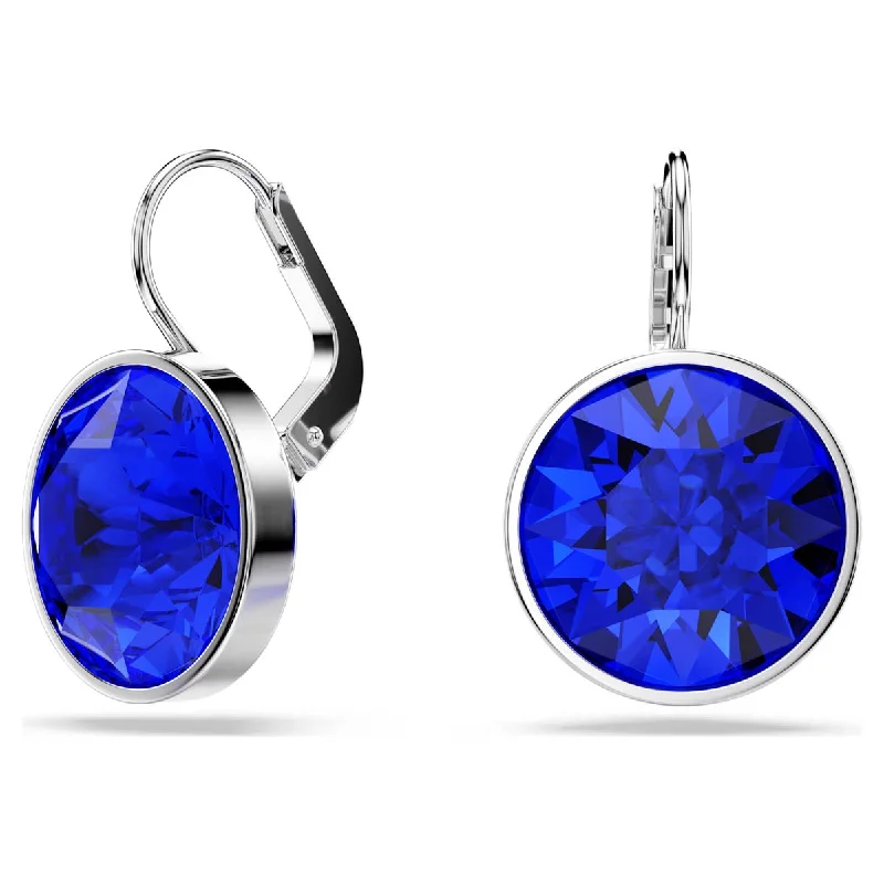 Swarovski Bella Blue Crystal Leverback Earrings