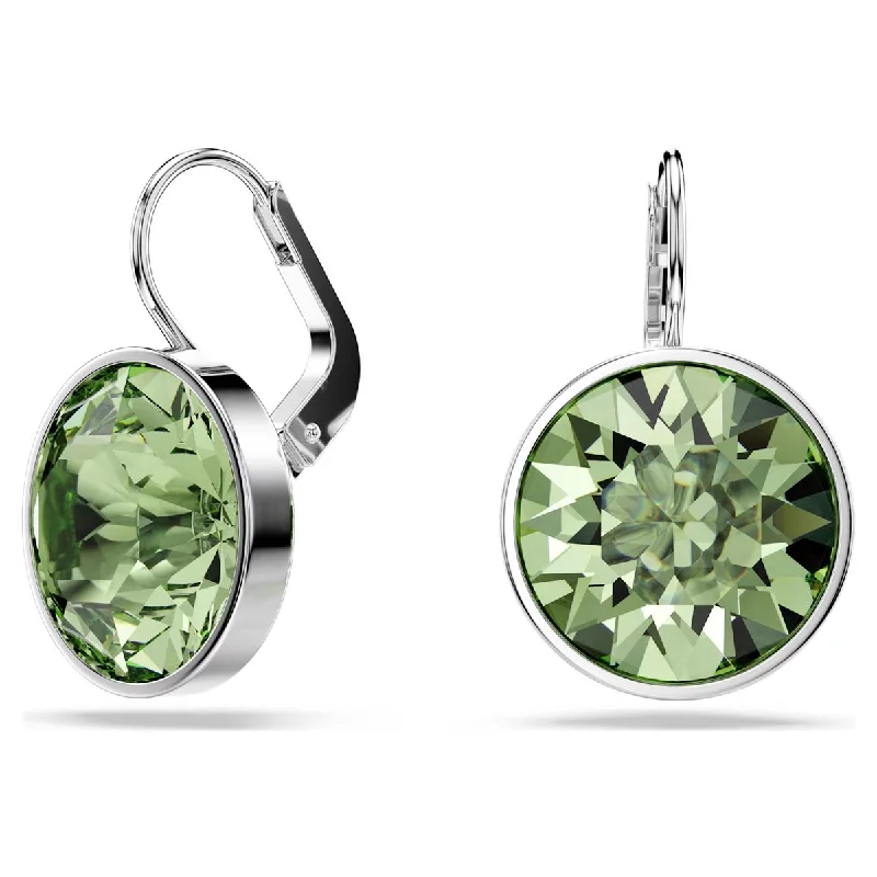 Swarovski Bella Green Crystal Leverback Earrings