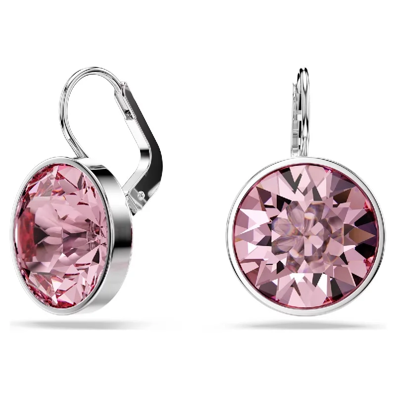 Swarovski Bella Pink Crystal Leverback Earrings