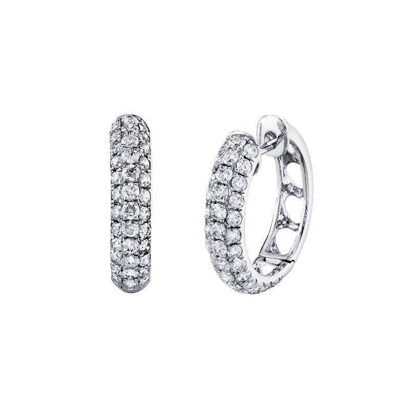 Three Row Diamond Hoops