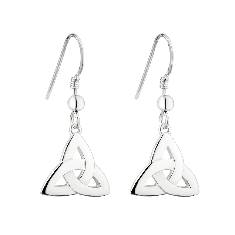 Trinity Knot Drop Fish Hook Earrings