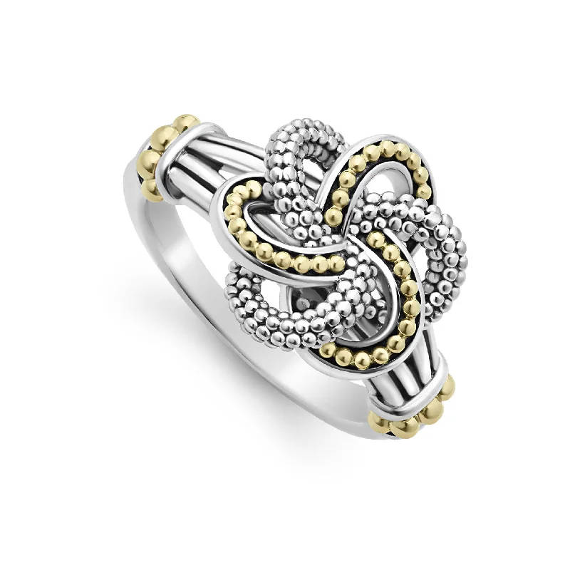 Two-Tone Love Knot Ring (Size 6)