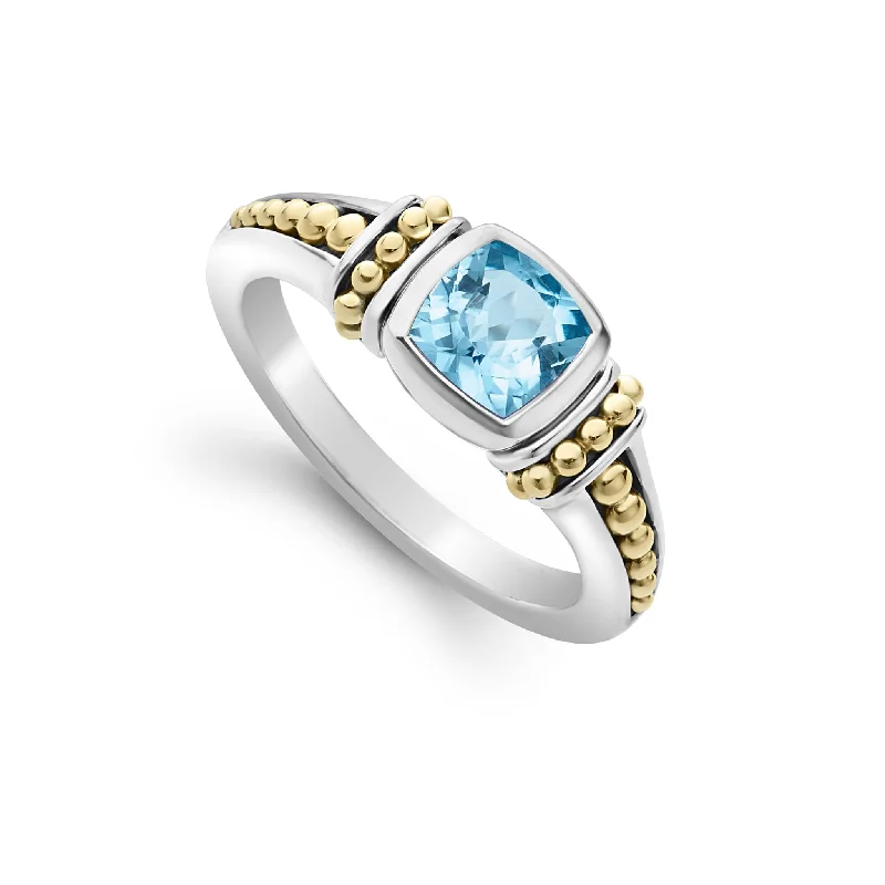 Swiss Blue Topaz Ring (Size 6)